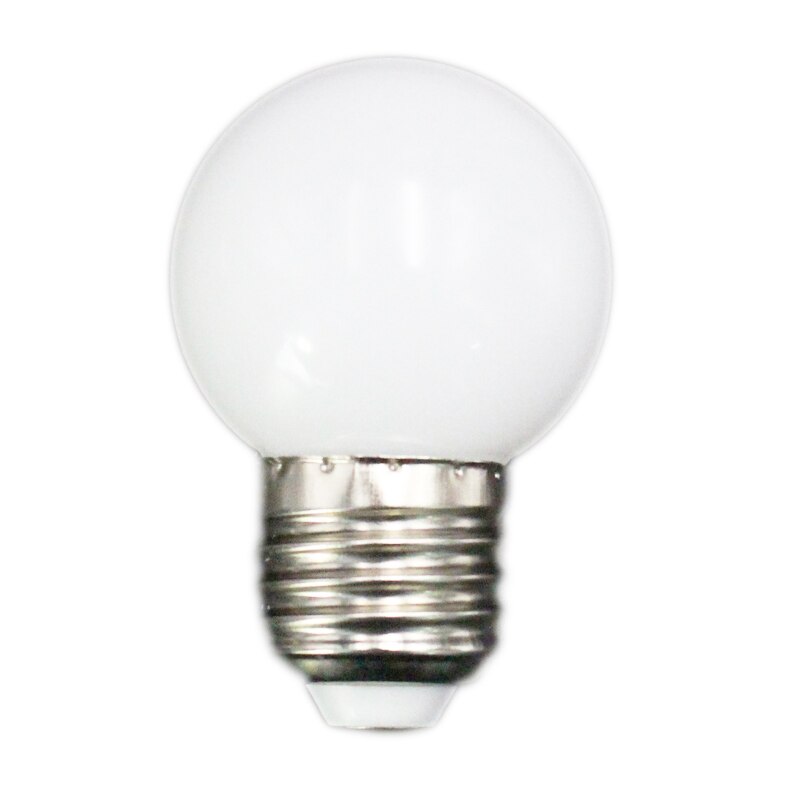 E27 ledet pærer  - e27 1w pe frostet ledet kloden fargerik hvit / rød / grønn / blå / gul lampe 220v -1 stk (hvit): misligholde tittel