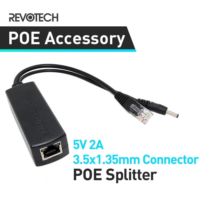 Brand 10/100 m IEEE 802.3af Standaard PoE Splitter 5 v 2A Output Power over Ethernet voor IP camera met 3.5x1.35mm Connector