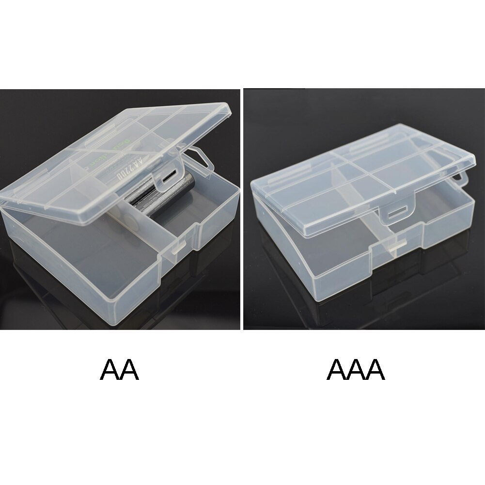 Practical Battery Storage Box Hard Plastic Safe Holder Container Transparent Portable Large Capacity Organizer Dry Full Cover