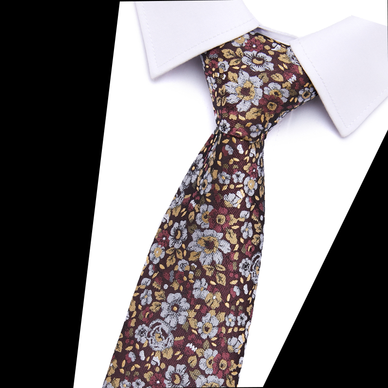 Men's Print Pattern Ties for Men 7.5 cm Neckties Polyester Jacquard Gravatas Wedding Ties Fit Workplace