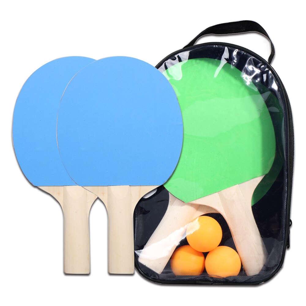 Lichtgewicht tafeltennis racket en ballen set krachtige korte steel tafeltennis paddle racket set sportuitrusting: Set 3
