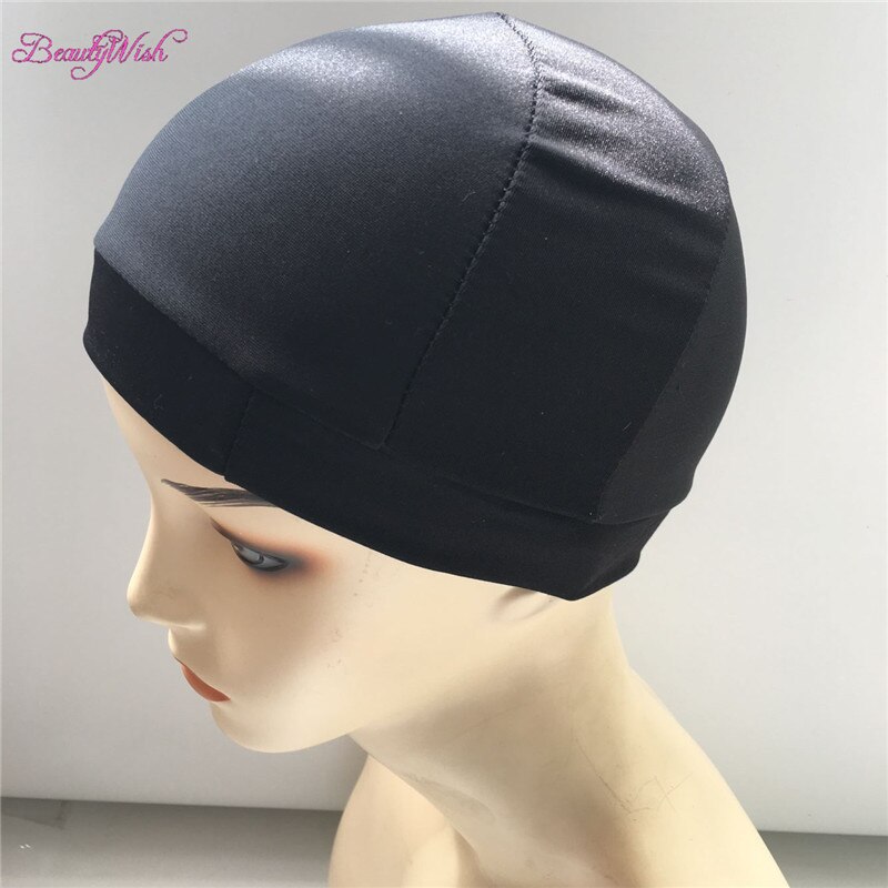 1Pc Spandex Dome Cap Black Color Wig Cap For Wig Making Adjustable Nylon Strech Wig Caps Glueless Elastic Cap