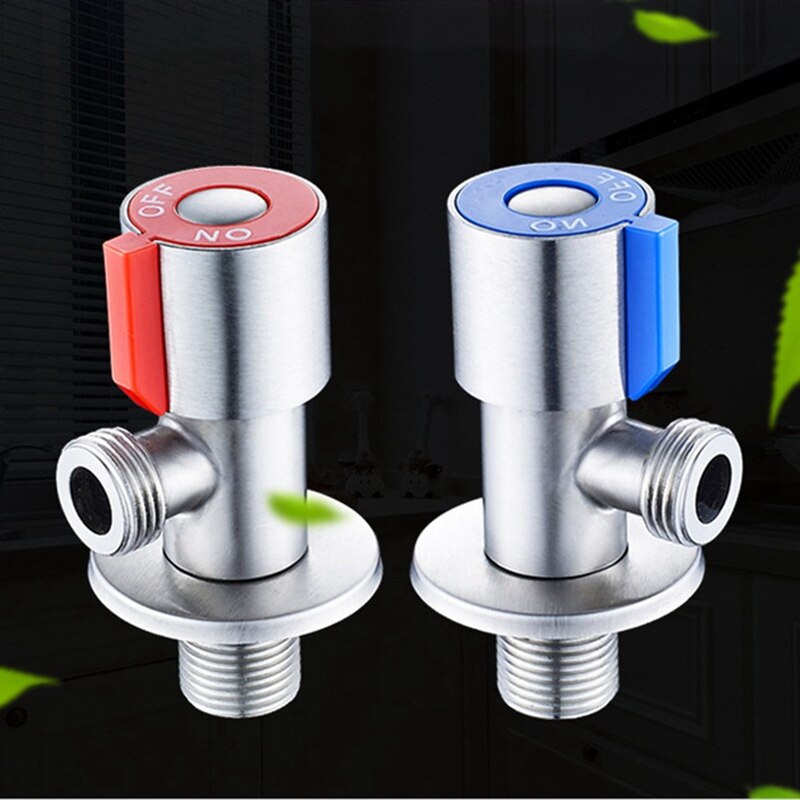 Stainless Steel Triangle Valve Stop Valve Angle Valve Kitchen Toilet Black Angle Valve And Cold Valve