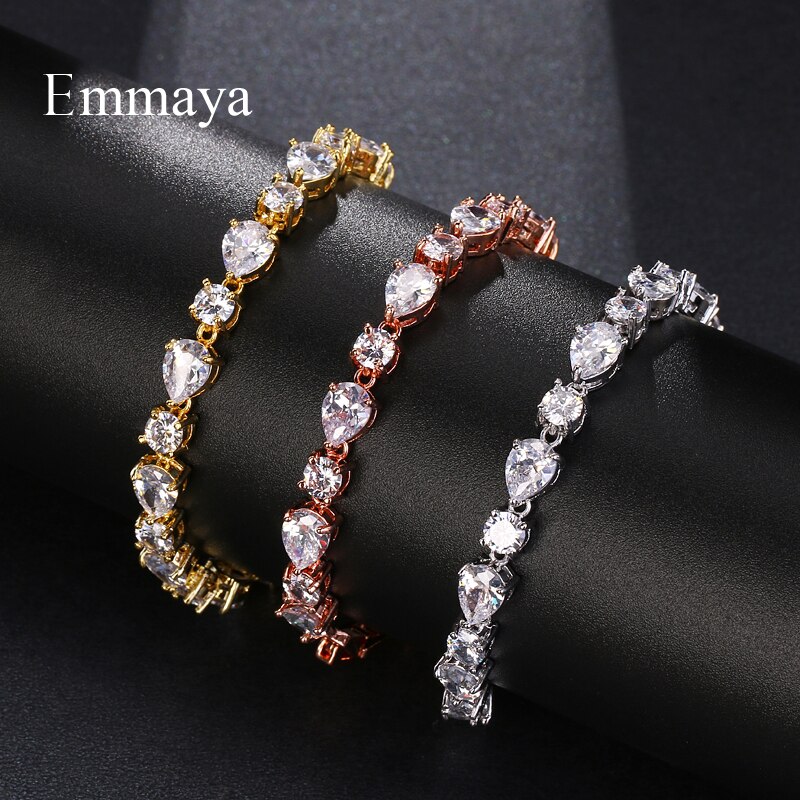 Emmaya Luxurious AAA Zircon Elements 3 Colors Austrian Crystal Bracelets Jewelry For Women Love Party