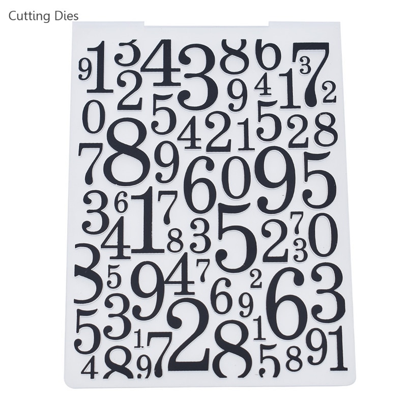 Number 0-9 Plastic Template Embossing Folder For Scrapbook Photo Album Card Making Diy Crafts: Default Title