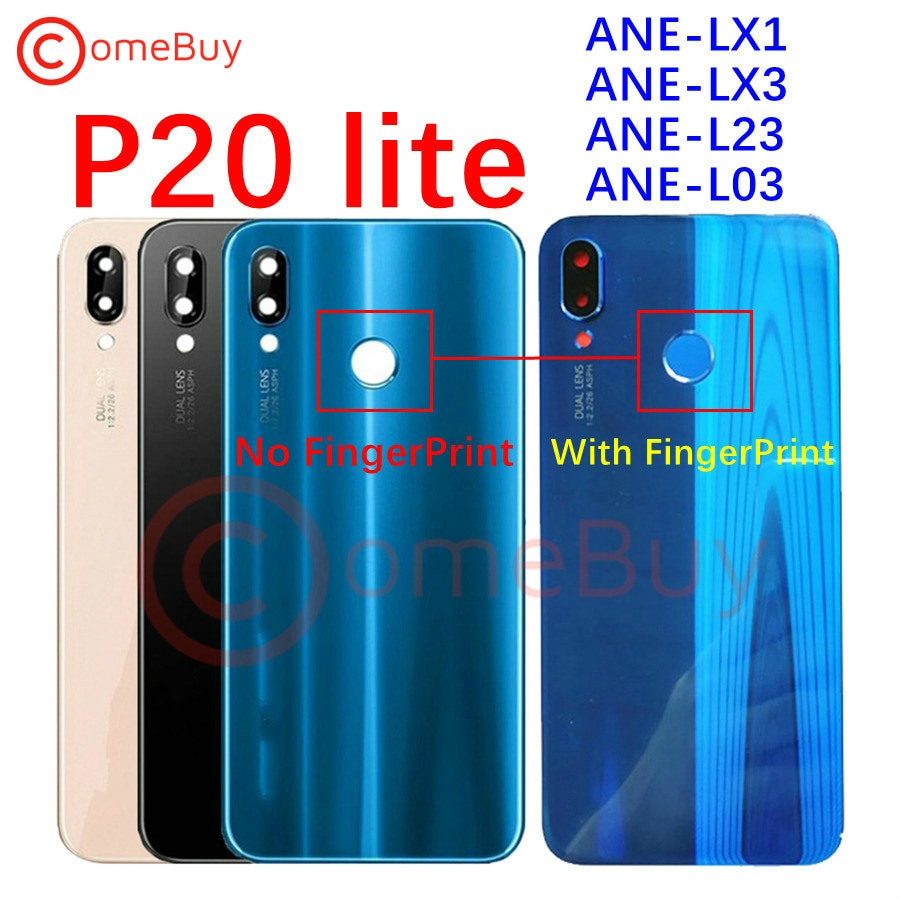 Huawei P30 Back Glass Replacement - Battery Door Cover With Camera Lens