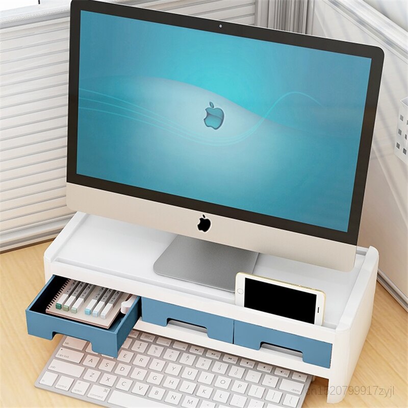 3 Layers Multifunctional Desktop Computer Keyboard Lockers Office Desktop Storage Box Pen Holders Stationery Books Bookshelves