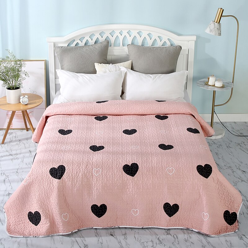 Sommer lyserød bomuld / polyester dyner 1 stk. dobbelt størrelse studenter dyner sofa tæppe sengetæppe sengetæksark sengetøj sengetæpper #sw: 150 x 200cm