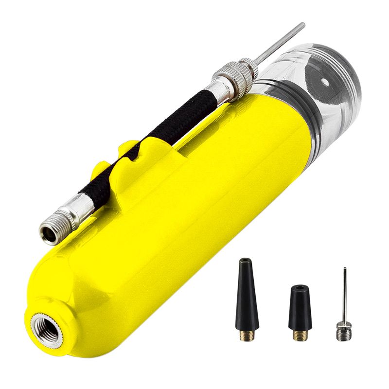 Przenośna Mini Pompka do Piłek Koszykówka Piłka Nożna Siatkówka Inflator Igła: Żółty