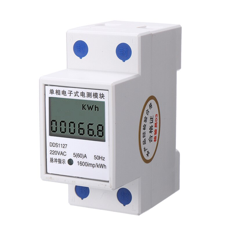 Anti-electromagnetic Interference Digital LCD Energy Meter Wattmeter Wattage Electricity Power Consumption Meter 20 - 250VAC