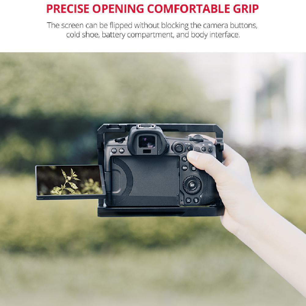 Yelangu kamerakäFeige für eos  r5/r6 kamerarig, videorig, vollmetall-schutzrahmen, 38mm Standard-auswurfschächte