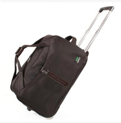Torba na bagaż kabinowy marki Rolling walizka torba podróżna na kółkach na kółkach dla kobiet mężczyźni torba podróżna Oxford torba podróżna na kółkach: brown 20 inch