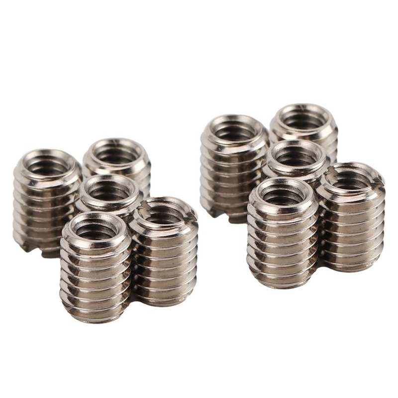 10pcs Stainless Steel Thread Inserts Screw Reducing Nut Female Thread M4x0.7 and M6x1.0 Male Thread Repair Insert kit Set