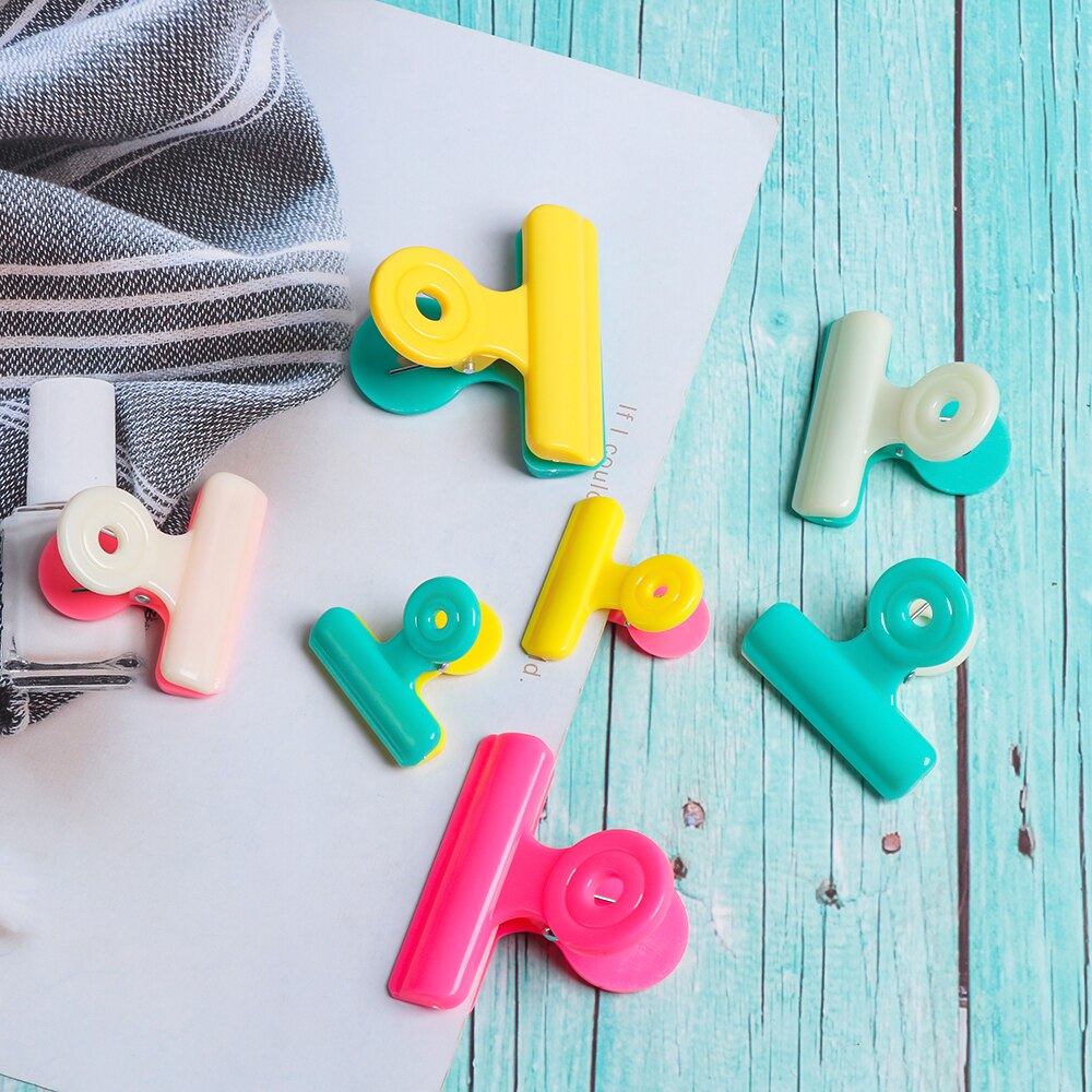 5 stuks 3 maten plastic klem papier bladwijzer clips memo clip student school kantoorbenodigdheden multifunctionele tas chip clips
