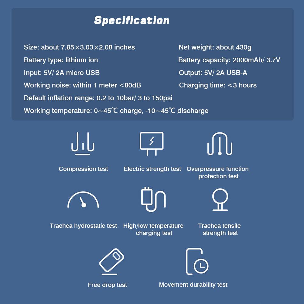 Sprężarka powietrza mini Inflator robić opon ręczna pompa z latarką i wyświetlaczem doprowadziło robić rowerów motocyklowych piłki pływackie