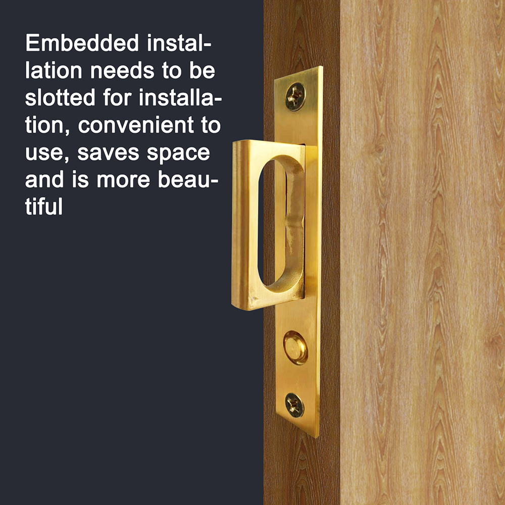 Youthua Pocket Deur Edge Pull Met Push Automatische Schuifdeur Pull Hardware Gold Flush Verborgen Handvat