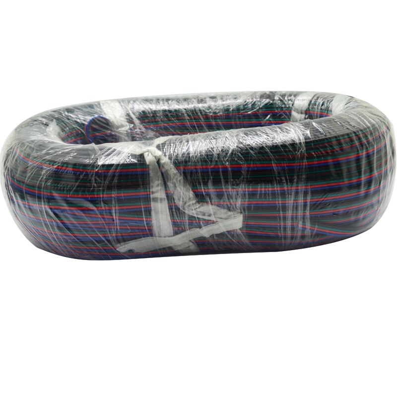 1m-50m 4 pin connector 4 wire rgb electric cable extension cord for rgb 3528 5050 led strip lighting