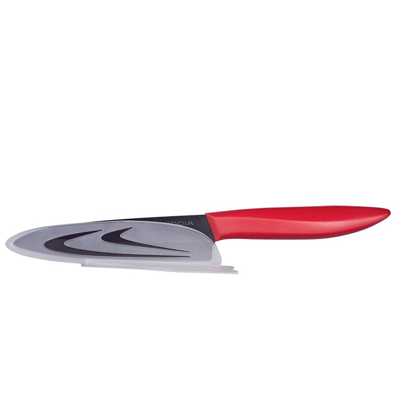 Middia Zwarte Keramische Fruit Mes In 4.5 Inch Paring Messen Kaas Mes Steak Mes Met Zwart Blad Keukengerei: black w. red