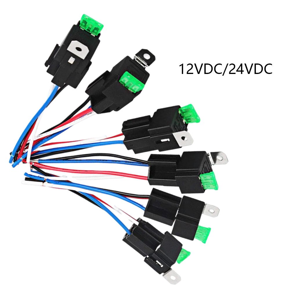 6Packs 5 Pin Fuse Relay Switch Harness Set 14AWG 30A Wire Kit