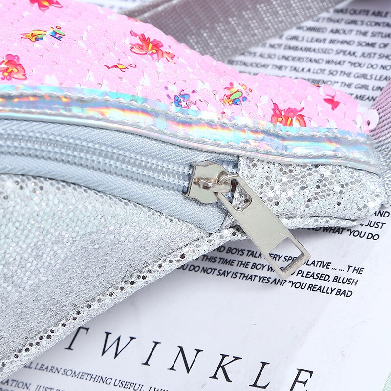 Pailletten Taille Verpakking Meisjes Schouder Riem Bag Kids Fanny Borst Zak Cartoon Meisjes Riem Mermaid Sport Portemonnee
