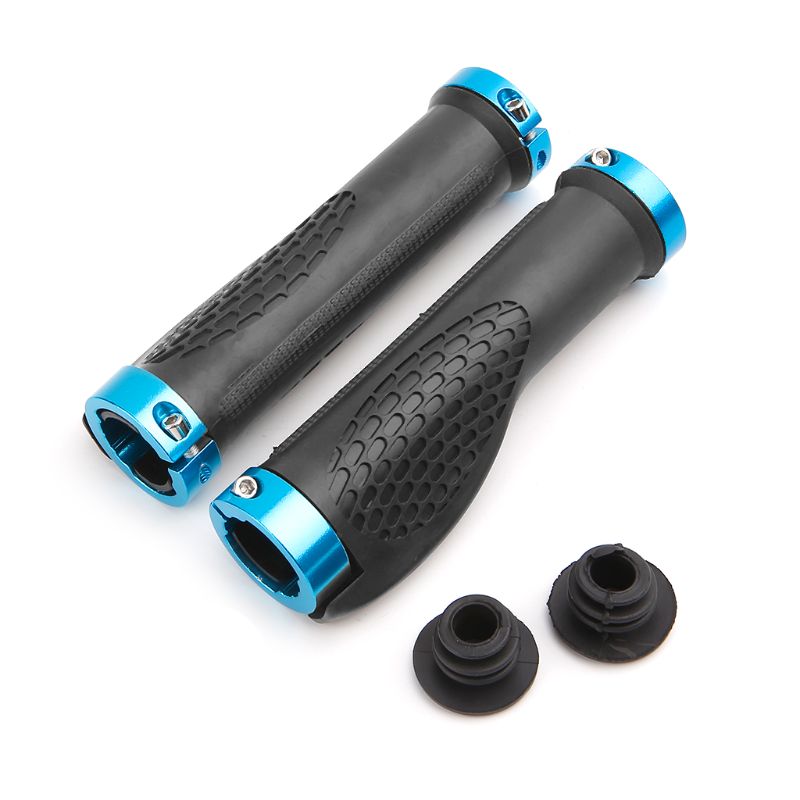 Guidão ergonômico de bicicleta, com trava de borracha, antiderrapante, para ciclismo de estrada