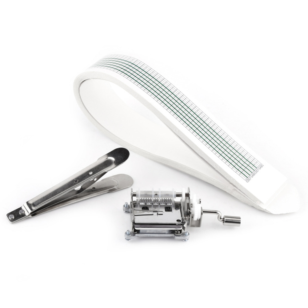 Diy Music Box Tune Hand Crank 15 Notes Music Instrument Set With 20 Pcs Blank Note Crank Mechanical Musical Box