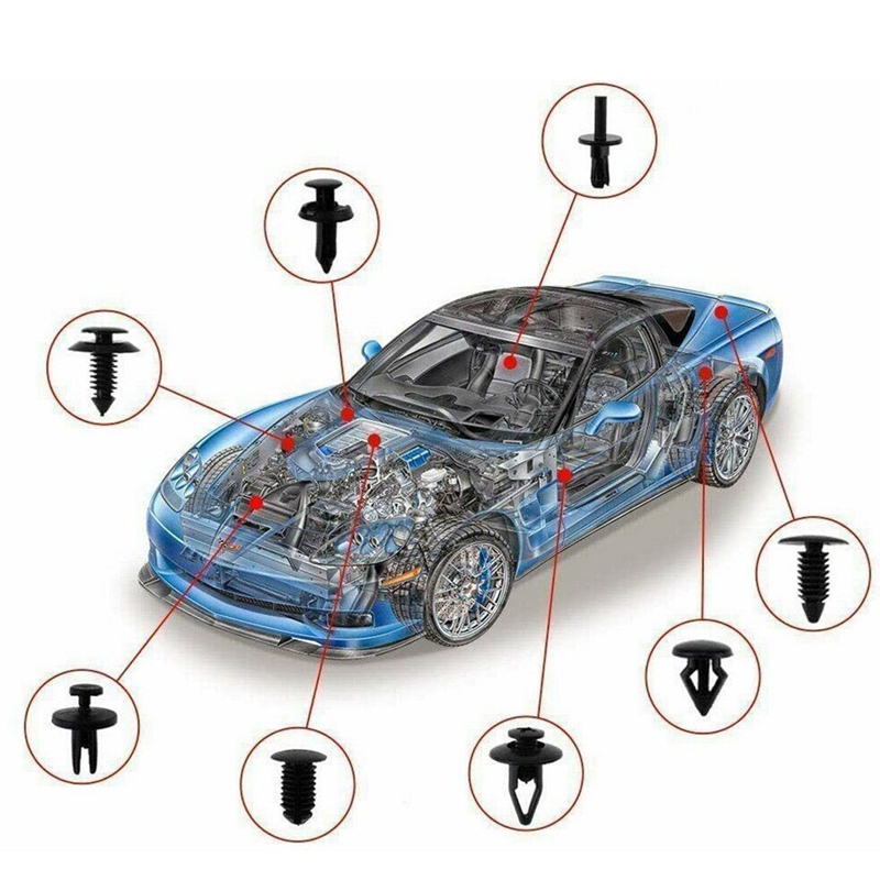 723 Pcs Car Retainer Auto Fasteners Push Trim Clips Pin Rivet Bumper Kit Auto Parts Repair Tools