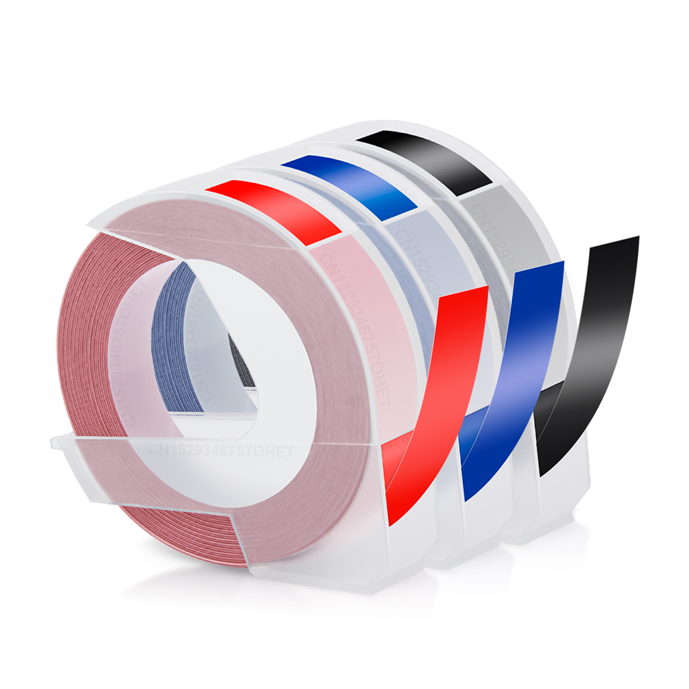 3D Embossing Typewriter B90 Manual Labeller Handheld Label Printer Similar as Dymo 12965 Labeling Machine or 3PK Label Tapes: LM