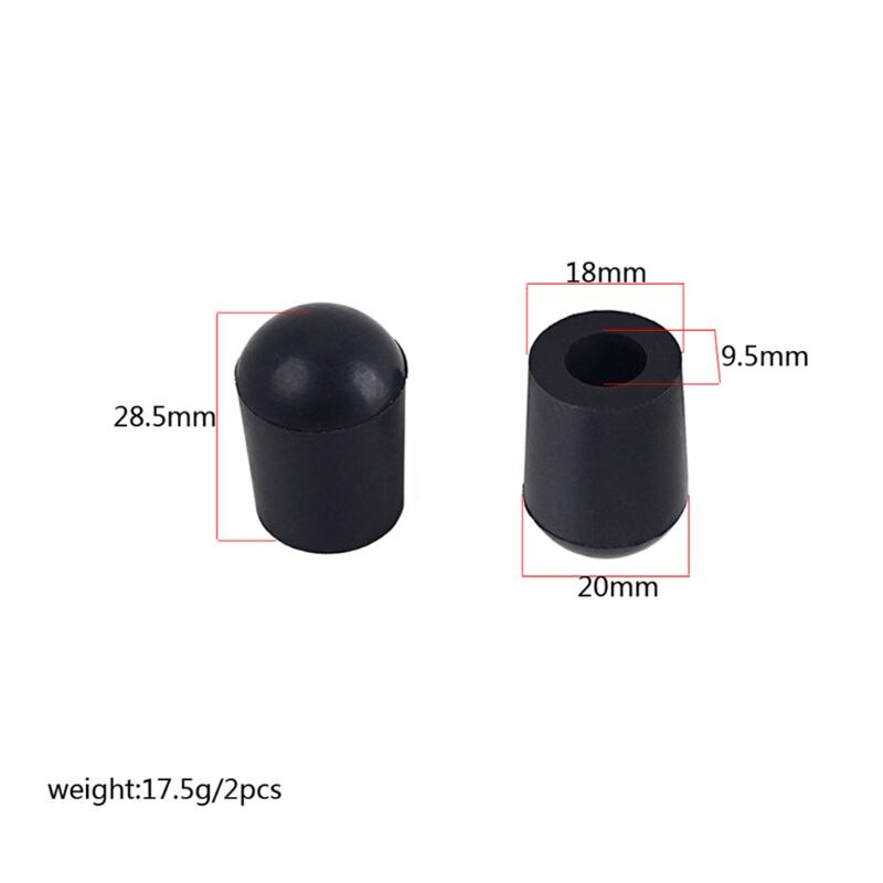 2 stuks cello eindpen rubberen tip beschermer voor snaarinstrumenten