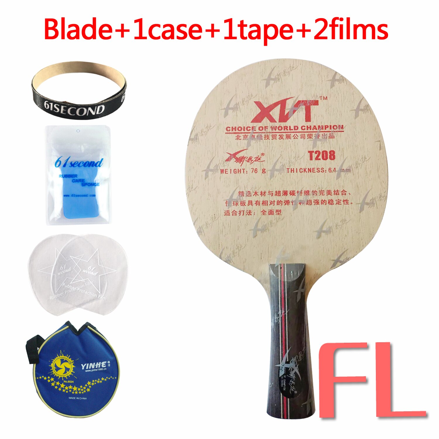 Original XIENT XVT T208 Shakehand-FL Table Tennis PingPong Blade: FL with YLM case