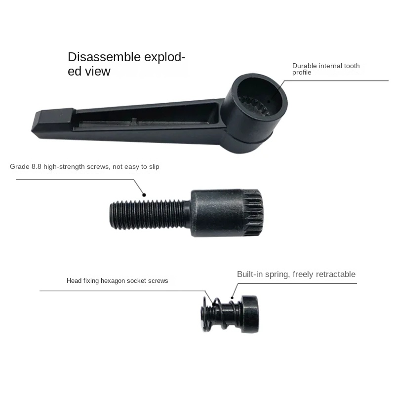 M8 Clamping Lever Clamping Handle Screws 16-60mm Clamping Lever Machinery Adjustable Handle Locking External Male Thread Knob