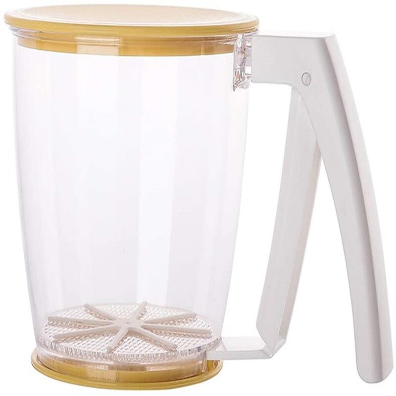 Tamis à Farine En Plastique à Mailles Fines, Ustensile De Cuisine Pour La Maison (jaune