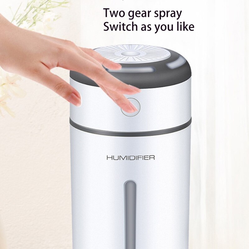 Portable 230ML Humidifier Ultrasonic USB Aroma Essential Oil Diffuser Air Purifier Freshener Romantic Color Night Lamp