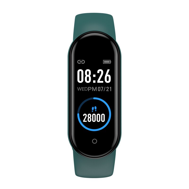 M5 smart watch de presión arterial, oxígeno en sangre ejercicio de seguimiento de contador de paso respirar IP67 pulsera inteligente
