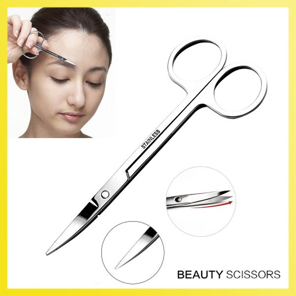 EyeBrow Hair Scissors Cutter Stainless Steel Trimming Mini Facial Hair Brow Shaper Makup Beauty Tool