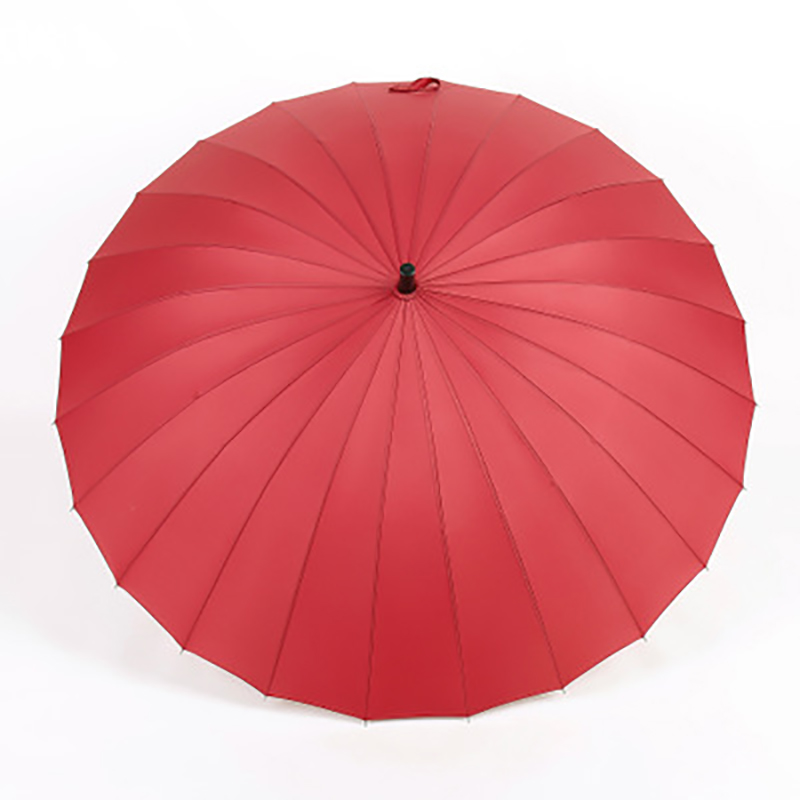 High-end Straight Golf Umbrella Super Large Windproof 24K Solid Color Long Handle Umbrella
