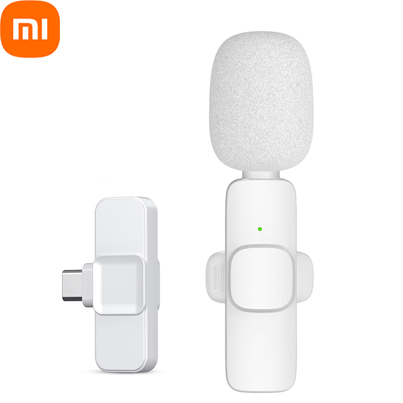 Xiaomi pinkes kabelloses lavalier-mikrofon für iphone, Android, pc, Live-Spielen, smartphone, tragbares mikrofon für Audio-- und videoaufnahmen, vlogging: Schwarz