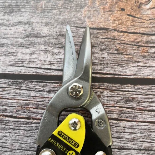 High hardness Shears industrial grade scissors Curved Blade tin snips Metal scissors Aviation scissors: Straight