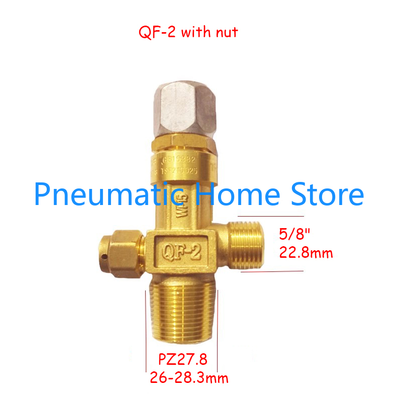 4L 40L Oxygen Valve QF-2 PZ19.2 PZ27.8 QF-2C PX-32A Argon Gas Cylinders Nozzle Steel Cylinder Head Cut-off Valve