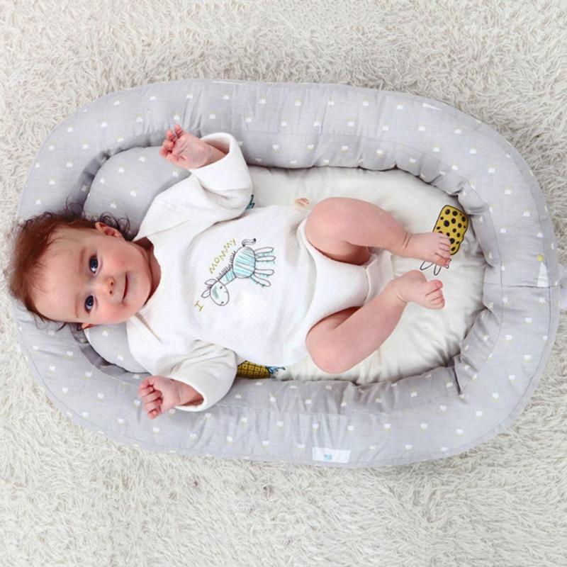 Myk baby rede seng reise barneseng flyttbar spedbarn sovende bomull vugge til bassinet avtagbar pute uavhengig tilpasningsevne