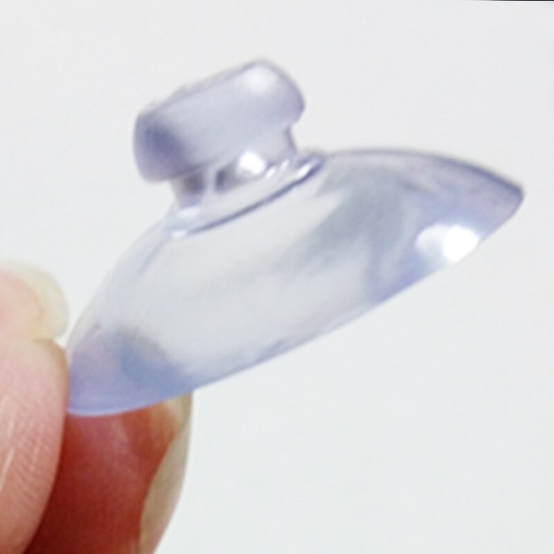 Succionador de cabeza de seta de PVC, 10 piezas, 35mm, vidrio transparente perforado, soporte de ventosa, B3G7