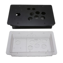 2 STUKS DIY Handvat Arcade Game Joystick Acryl Panel + Case Set Kits Vervanging