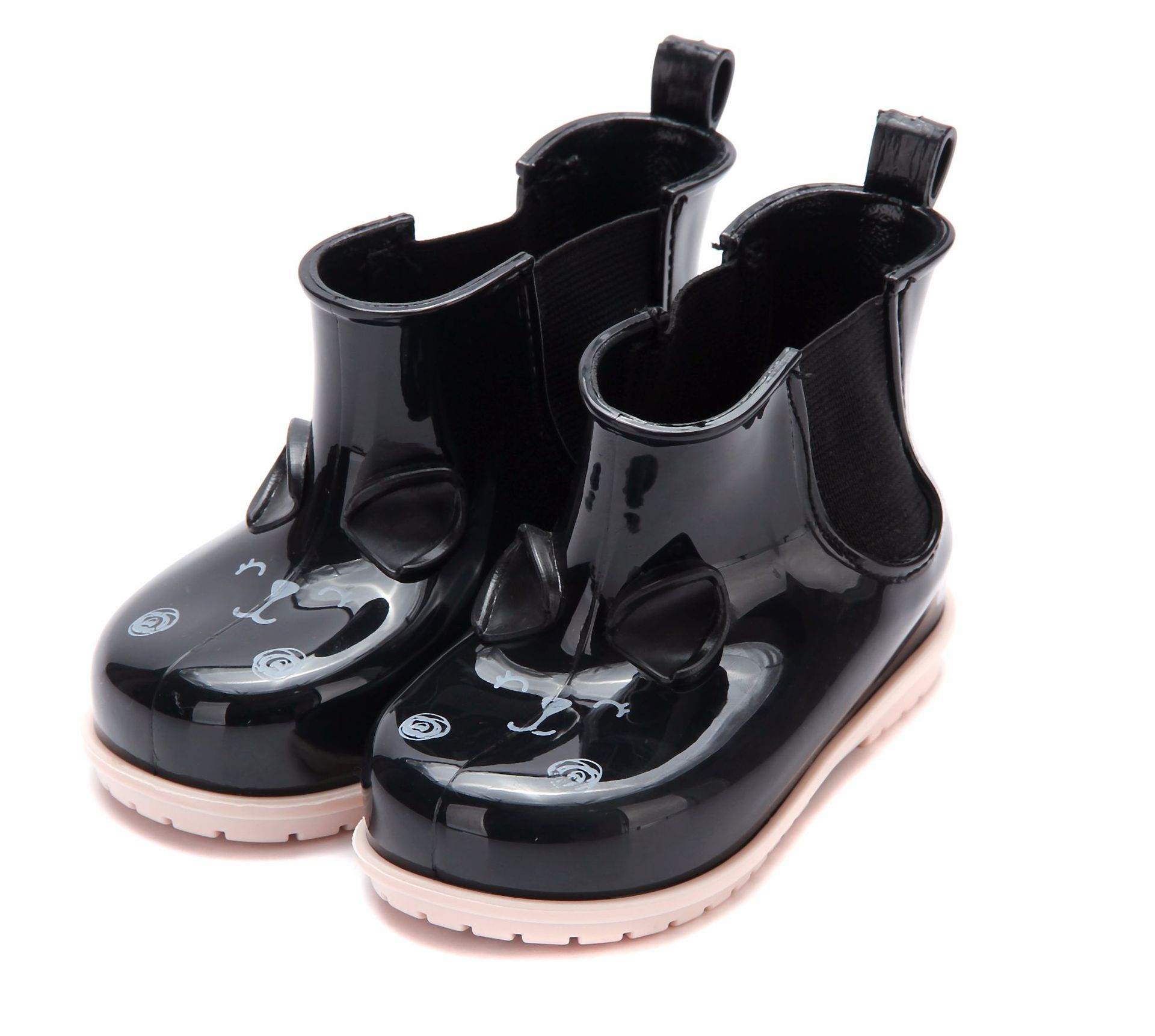 Bottes de pluie pour enfants | Chaussures de gelée, motifs imprimés de dessins animés, pour filles,: Black / 7