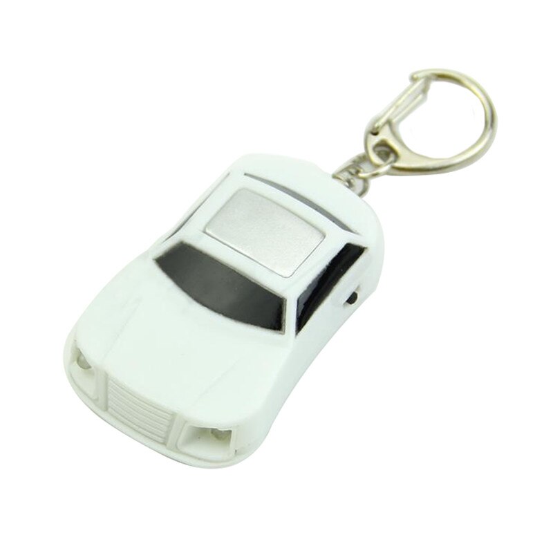 Anti-lost mini led bil fløjte nøgle finder blinkende bip fjernbetjening børn nøgle tegnebog placatorer børn alarm påmindelse: Hvid