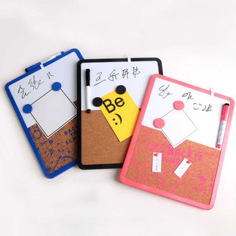 Magnetic Whiteboard Drawing Note Message Cork Board Combination Bulletin Office Y3ND