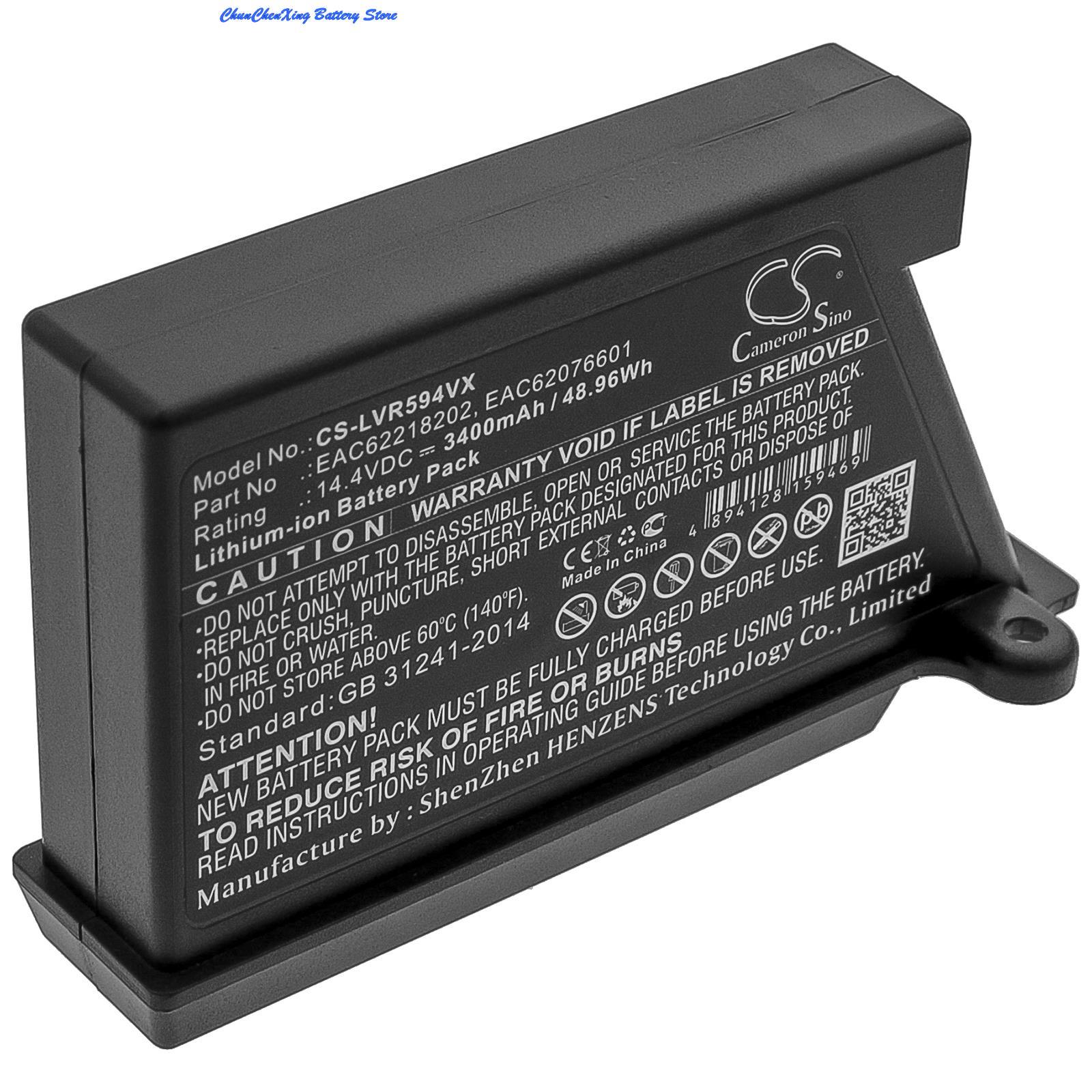 Cameron sino 3400 mah akku für lg hombot  vr1320b,vr5901 lvm ,vr5903 lvm ,vr5906,vr5912lv,vr6140lv,vr63455lv,vr6370 lvm ,vr64702 lvmb