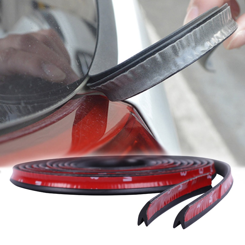 Tiras de sellado Exterior para coche, 2M, pegatina a prueba de polvo, aislamiento acústico, protección contra huecos de ventana automática, Protector de tira de sellado para coche