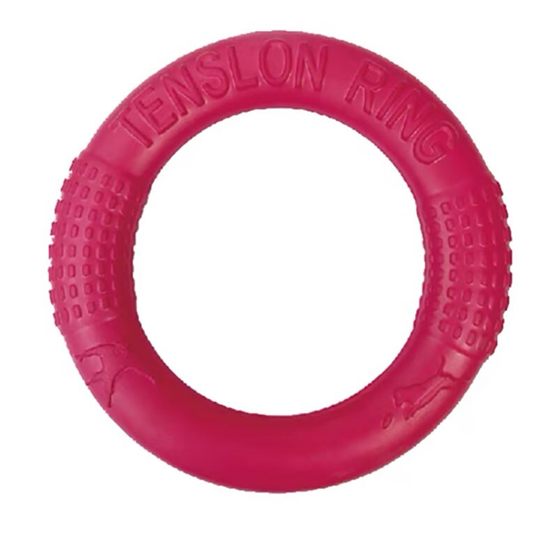 Juguetes de goma para perros pequeños y grandes, juguete antiestrés, discos voladores para cachorros, mascota grande, anillo de formación, equipo de goma: Red