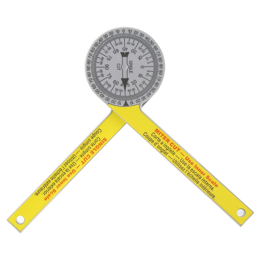 7Inch Plastic Miter Saw Protractor for Carpenter Building Plumber Trades with Single Cut Miter Cut Scriber