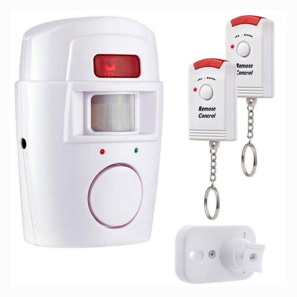 Draadloze pir-bewegingsmelder met 2 afstandsbedieningen, deur en raam voor huis, schuur, garage, caravan, alarm, beveiligingssysteem